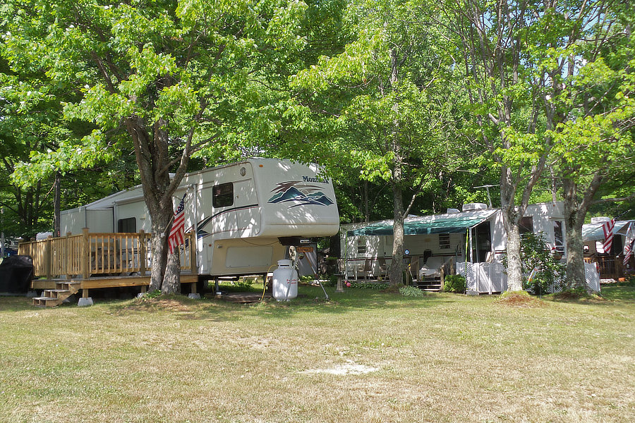 A Couple Shady RV Sites at Belden Hill Campground